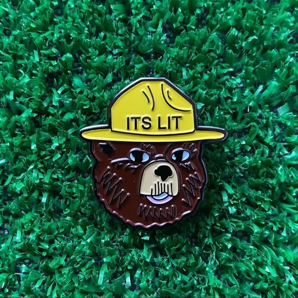 Smokey the Bear It’s Lit Enamel Pin/ Brooch